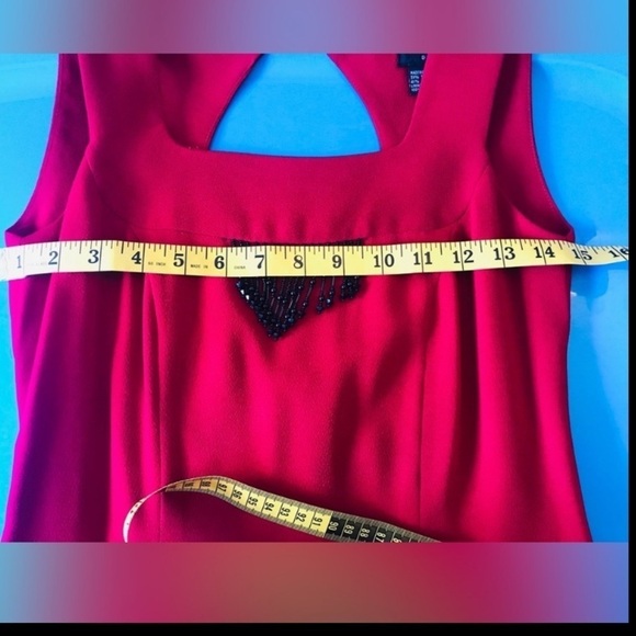 CAROLE Little Crimson Red Cut Out Back Sleeveless Maxi Dress Size 4 - Picture 10 of 10